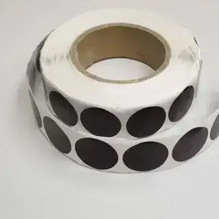 Етикетка радіочастотна кругла чорна (рулон 1000шт.) зображення