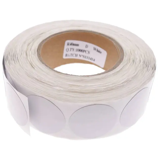 Етикетка радіочастотна кругла біла (рулон 1000шт.) зображення