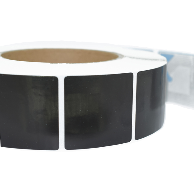 Етикетка радіочастотна 40x40 чорна (рулон 1000шт.) зображення